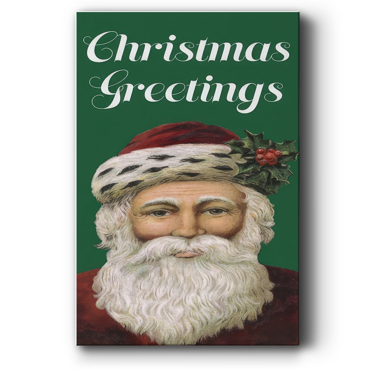 Retro Santa Claus I- Gallery Wrapped Canvas