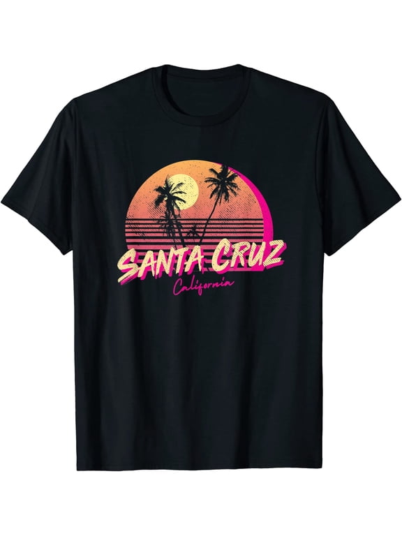 Retro Santa Cruz California Beach Sunset Tshirt T-Shirt