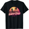 thumbnail image 1 of Retro Santa Cruz California Beach Sunset Tshirt T-Shirt, 1 of 3