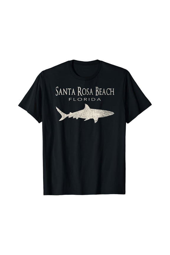 Retro Santa Rosa Beach FL Shark T-Shirt