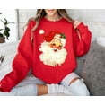 thumbnail image 1 of Retro Santa Sweater,Vintage Santa Christmas Sweatshirt,Retro Santa Claus Shirt,Womens Christmas Tee,Holiday Clothing Women,chrıstmas famıly, 1 of 5