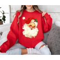 thumbnail image 1 of Retro Santa Sweater,Vintage Santa Christmas Sweatshirt,Retro Santa Claus Shirt,Womens Christmas Tee,Holiday Clothing Women, 1 of 5
