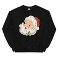 thumbnail image 1 of Retro Santa Sweatshirt, Cute Christmas Santa Sweater (Black, S), 1 of 1