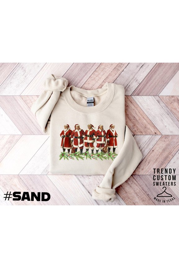 Retro Santa Sweatshirt, Funny Republican Christmas Sweater All Size S-5Xl