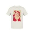 thumbnail image 1 of Retro Santa with Candy Cane Men's T-shirt, 1 of 3