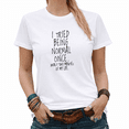 thumbnail image 1 of Retro Sarcastic Normal Meme Graphic Tees Womans Casual Tshirt Tops Black/White S-5XL, 1 of 4