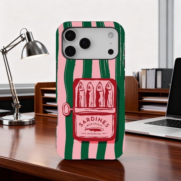 Retro Sardines Can Wild Caught in Olive Oil Phone Case 17 16 15 14 13 12 11 Pro Max