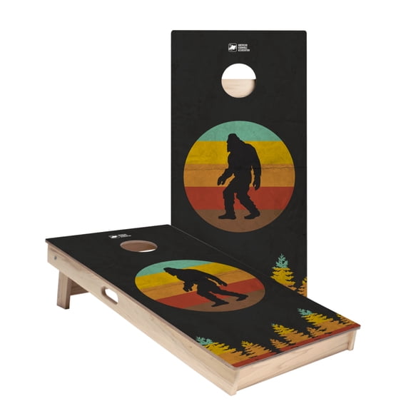 Retro Sasquatch Star Cornhole Boards