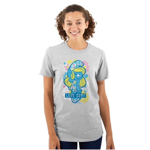 Retro Sassy Smurfette Love Corp Women Plus Size Graphic Tee Tees Brisco Brands 2X