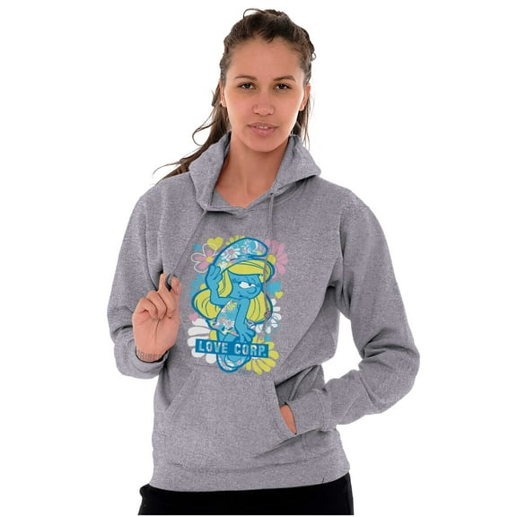 Retro Sassy Smurfette Love Corp Women Plus Size Hoodie Brisco Brands 2X