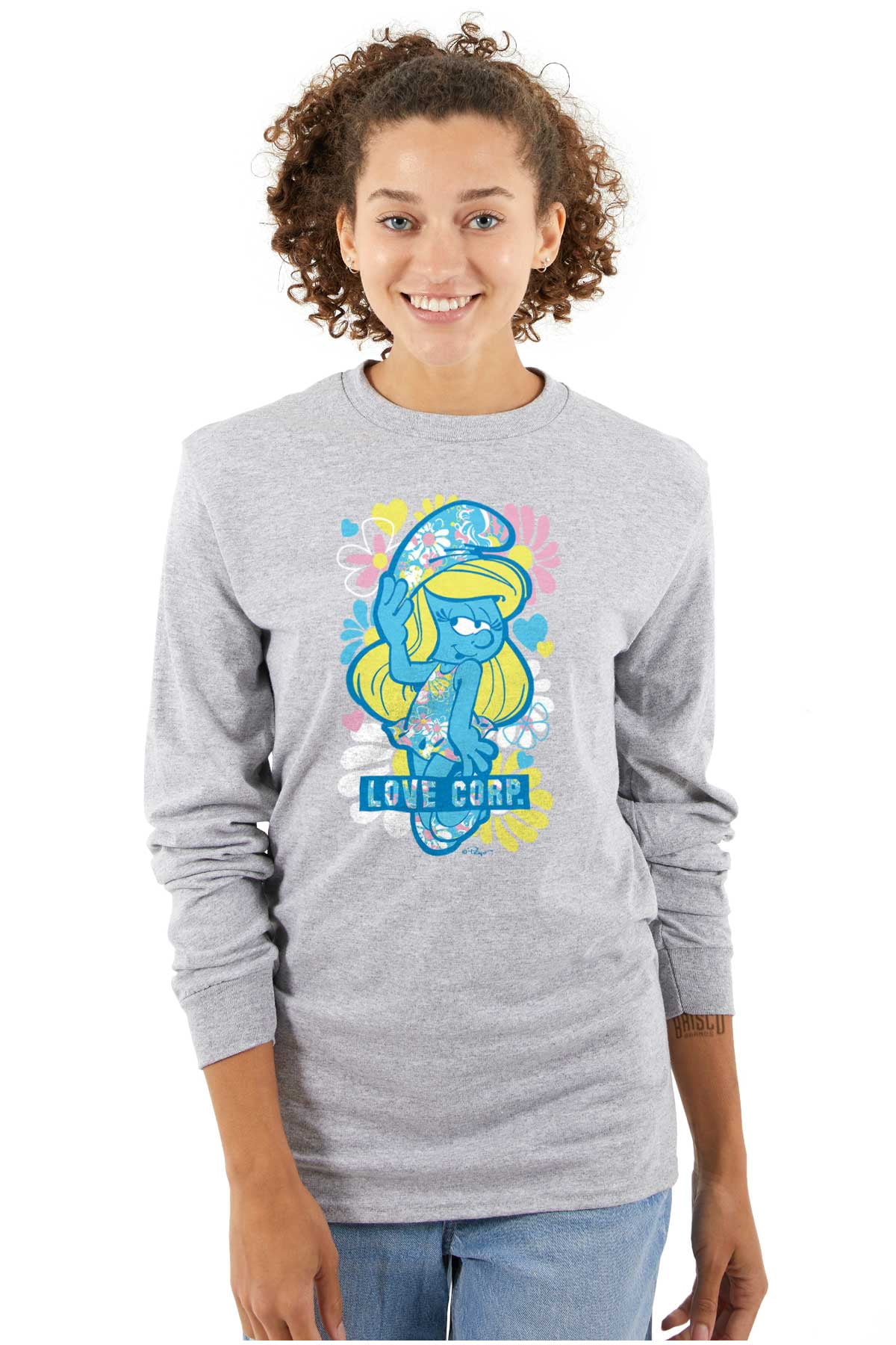 Retro Sassy Smurfette Love Corp Women's Long Sleeve T Shirt Brisco ...
