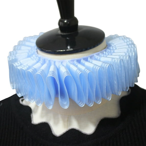 Retro Satin Neck Ruff Ruffle Collar