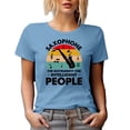 thumbnail image 1 of Retro Saxophone, The Instrument for Intelligent People, Saxophonist or Sax Player, Baby Blue T-Shirt, 2XL, 1 of 5