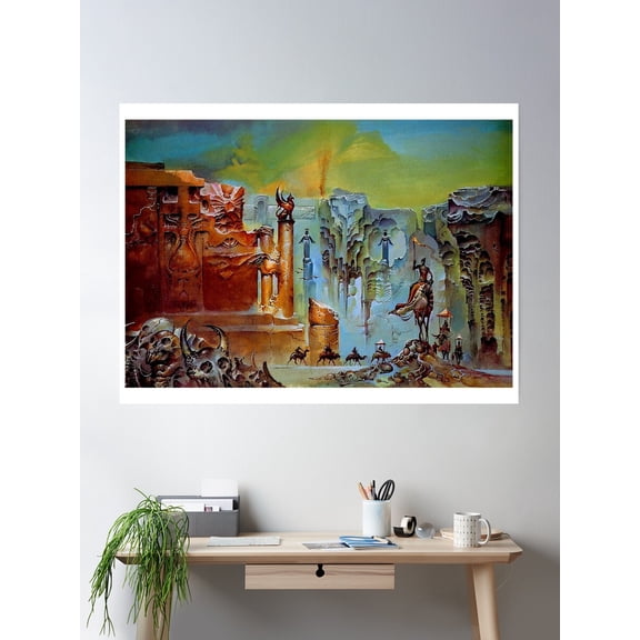 Retro Sci-Fi Art - The Claw Of The Conciliator Poster Wall Art, Modern Wall Decor For Living Room Bedroom, 8x12 UNFRAMED