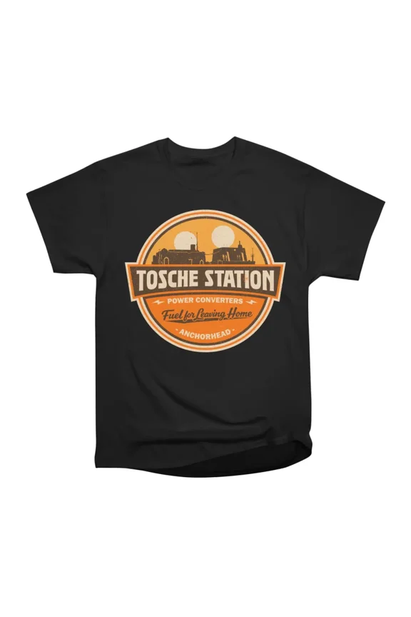 Retro SciFi Fuel Station Badge T-Shirt Tee Gift For Him Merch For Her Apparel For Friend
