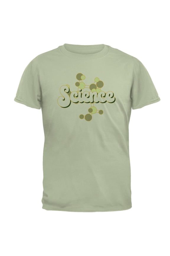 Retro Science Nerd Mens T Shirt Serene Green MD