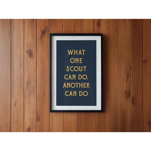 Retro Scout Quote Print Outdoors Wildlife Art for Room, Unframed Paper Poster 8x10in