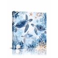 thumbnail image 1 of Retro Sea Turtles Canvas Wall Art, Jellyfish Sea Stars Corals Ocean Animal Framed Wall Decor Modern Artwork Prints Painting for Living Room, Bedroom, Kitchen & Cafe Decor 8x8 Inch, 1 of 9