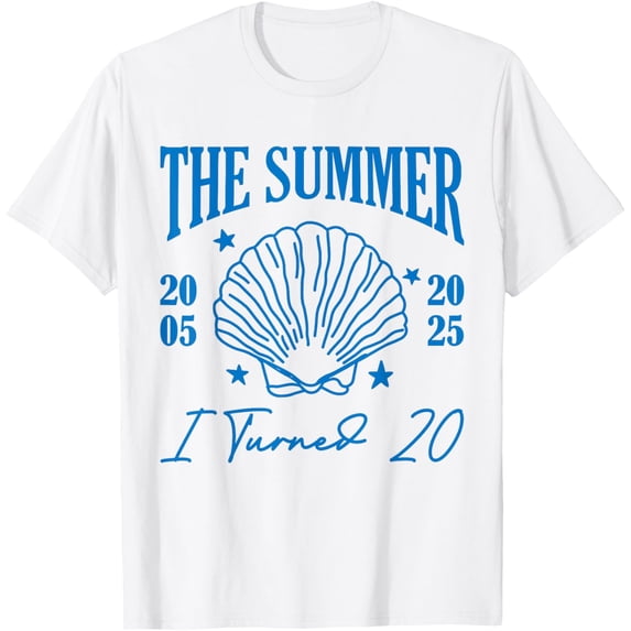 Retro Seashell Summer Coastal Beach T-Shirt - Walmart.com