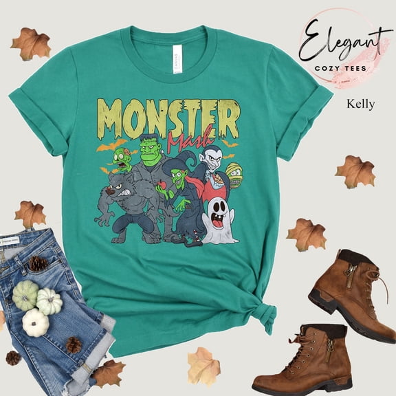 Retro Season Monster Mash Shirt, Retro Season Monster Shirt, Monster Mash Shirt, Monster Season T-Shirt, Season Shirt Tshirt All Size S-5XL