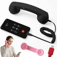 thumbnail image 1 of Retro Selected Phone Handset Wired & USB Mobile Phone Receiver for Comfortable Calls, Type-c Port, Tech Gadget - White, 1 of 6