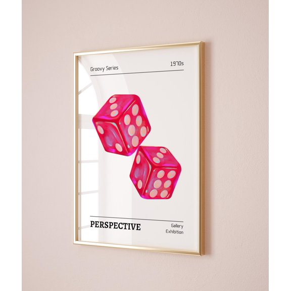 Retro Seventies Dice Poster