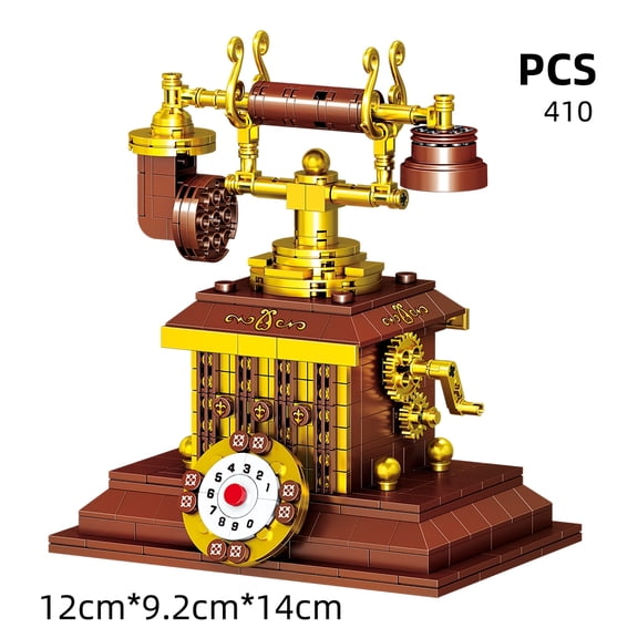 Retro Sewing Machine Building Blocks Kit, DIY 3D Assembly Brick Model Toy, Collectible Present for Kids, Adults & Vintage Hobby Lovers