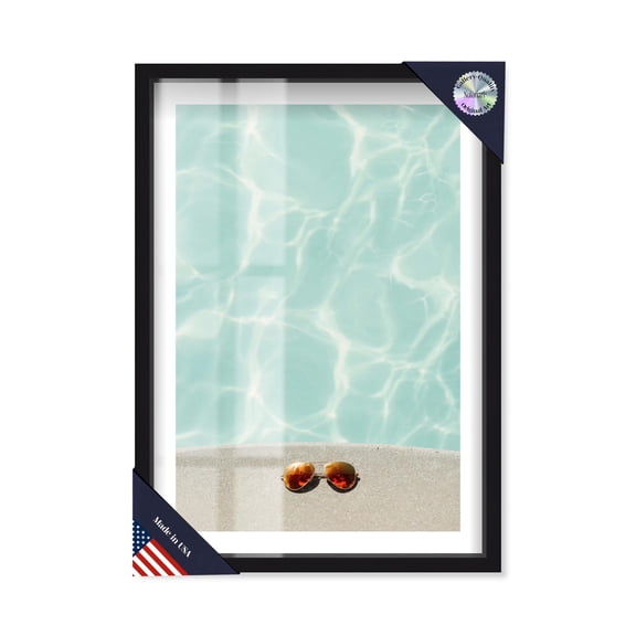 Retro Shades Shadowbox Print Retro Art Prints by Notoriart, Black Frame, 25 x 37