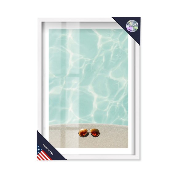 Retro Shades Shadowbox Print Retro Art Prints by Notoriart, White Frame, 21 x 31