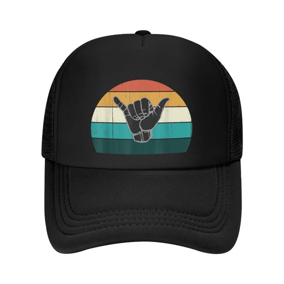 Retro Shaka & Surf Sign - Cool Vintage Surfer / Surfing Gift Baseball Cap