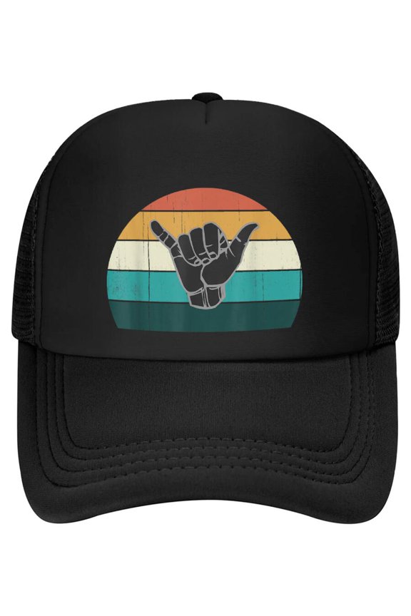 Retro Shaka & Surf Sign - Cool Vintage Surfer / Surfing Gift Baseball Cap