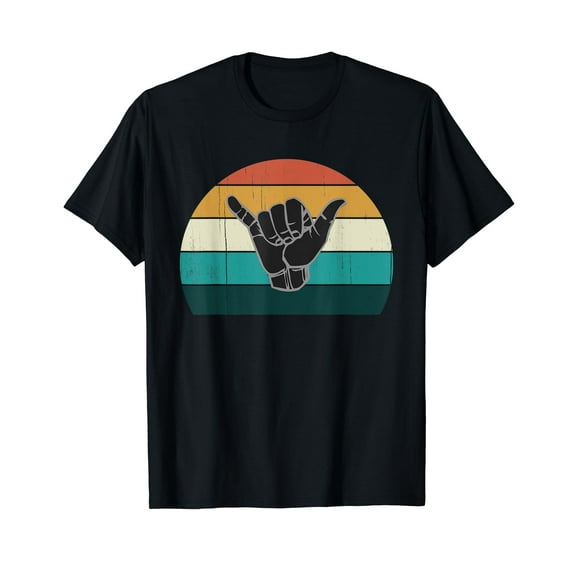 Retro Shaka & Surf Sign - Cool Vintage Surfer / Surfing Gift T-Shirt
