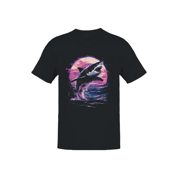 Retro Shark Surge at Sunset Men's T-shirt