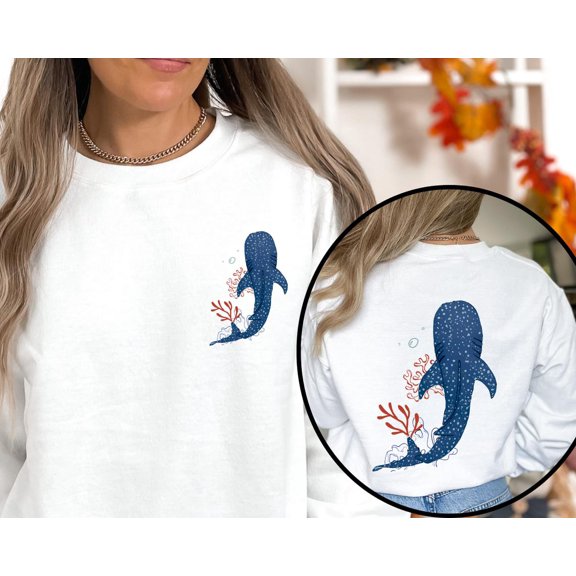 Retro Shark SweatshirtOcean Animal Graphic Hoodie Crewneck SWEATSHIRT All Size S-5XL