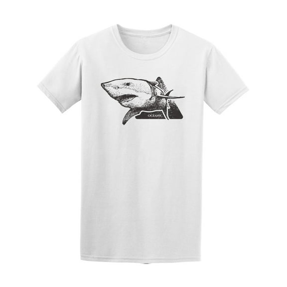Retro Shark With Open Mouth T-Shirt Men -Image by Shutterstock, Male Medium