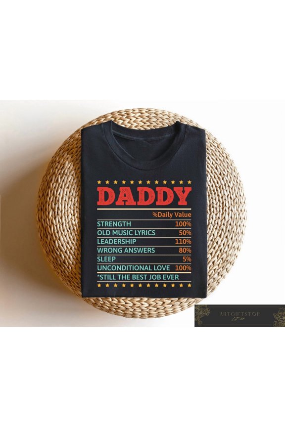 Retro Shirt Dad Tdad Daily Value T-Daddy, New Dad Crewneck, Dad Life Tee, F3475
