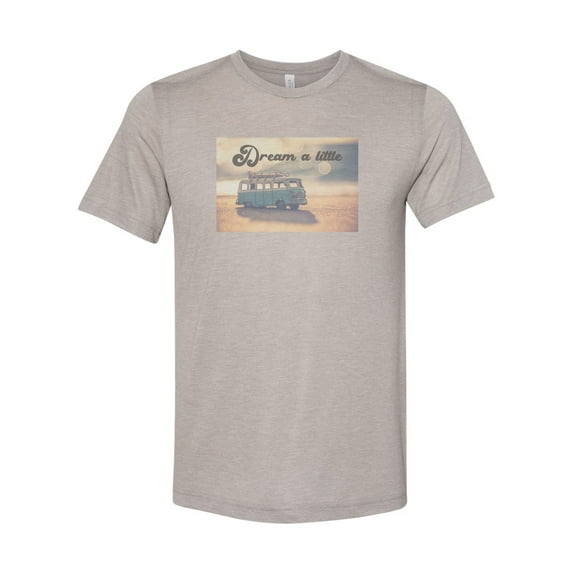 "Retro Shirt, Dream A Little, Vintage Van, Van Shirt, Sublimation Tee, Unisex T, Vintage Shirt, Gift For Her, Retro Apparel, Inspirational T, Heather Stone, LARGE"