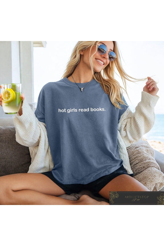 Retro Shirt Hot Girls Read Books Book Lover T For Bookworm, Book Nerd, Teacher Shirt For Librarian, F3155