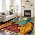 thumbnail image 1 of Retro Shoes Hats Large Area Rugs 5x8 ft Sunset Cactus Cartoon Western Cowboys Washable Rug Non Slip Indoor Carpet Absorbent Floor Mat for Living Room Bedroom Dining Room, 1 of 9