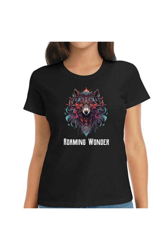 Retro Short Sleeve Tee with Trip Elements Print