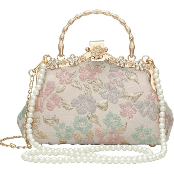 Retro Shoulder Chain Messenger Clutch Chinese Style Embroidered Jacquard Women's Evening Bags