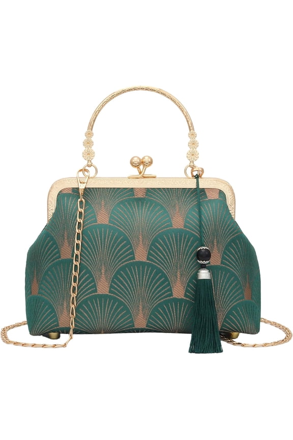 Retro Shoulder Chain Messenger Clutch Chinese Style Embroidered Jacquard Women's Evening Bags