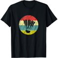 thumbnail image 1 of Retro Shuttlecock Racket Sports Badminton Player Athlete T-Shirt, 1 of 4