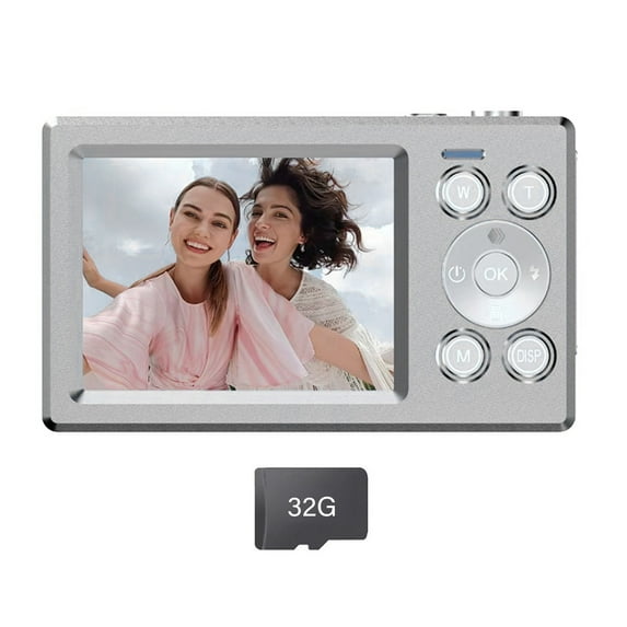 Retro Silver Digital Camera 16x Opticaled Zooming Double Screens High Resolution Imaging For Youth Photography