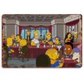 thumbnail image 1 of Retro Simpson Metal Poster Merry Christmas From The Simpsons Metal Tin Signs Vintage Plaque Wall Decor Gift For Office Club Bar Gym Home Kitchen 12x16 Inch, 1 of 4