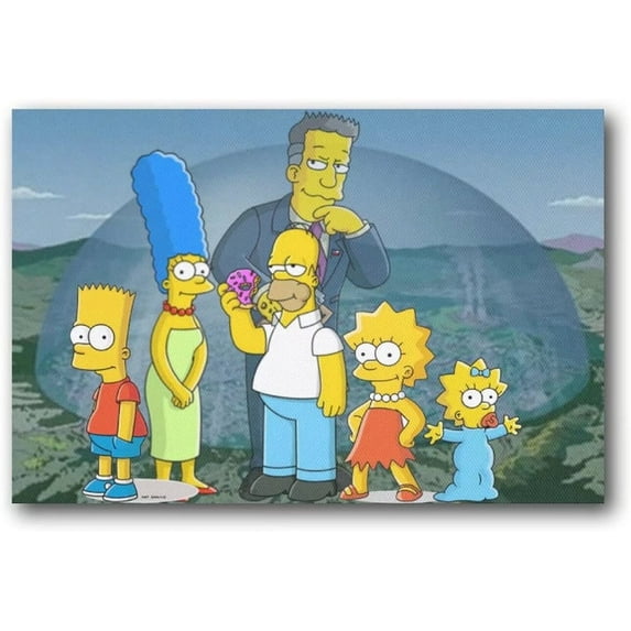 Retro Simpson Metal Tin Sign The Simpsons Movie Anime Poster Vintage Metal Plaque Wall Decor Gift For Bathroom Farm Bedroom Cafe Restaurant School 12x17 Inch
