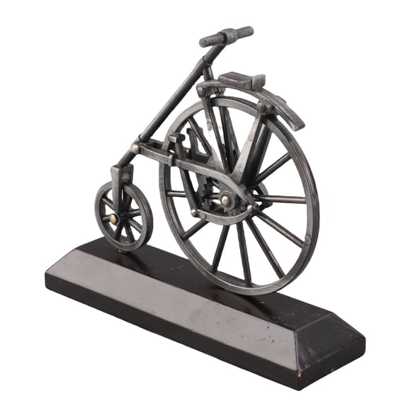 Retro Simulation Alloy Bicycle Model Ornament Mini Big Small Wheel Bike Craft Decor for Home Office Tabletop Collection, 4.1 x 3.5 inches / 10.5 x 9 cm
