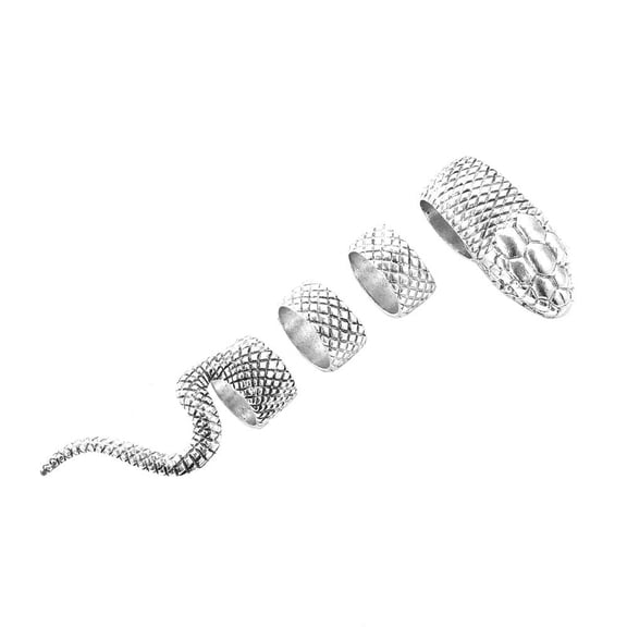 Retro Simulation Cobra Snake Ring Set: Punk Style Alloy Rings for Women, Animal Zodiac Design, European and American Fashion Jewelry