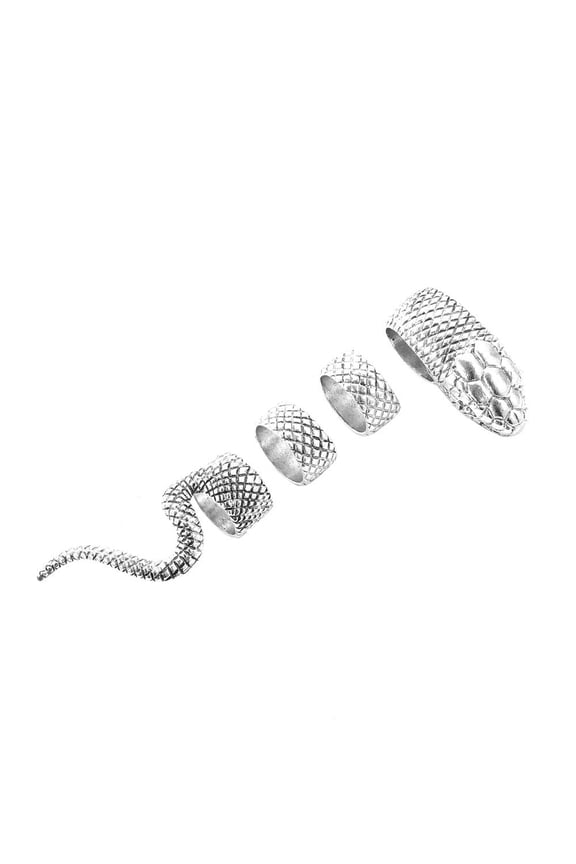 Retro Simulation Cobra Snake Ring Set: Punk Style Alloy Rings for Women, Animal Zodiac Design, European and American Fashion Jewelry
