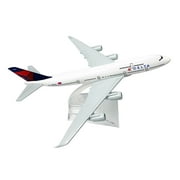 Retro Simulation Toy 1400 Scale Delta B747 Plane Model Elegant Decoration for Enthusiasts Home Decor